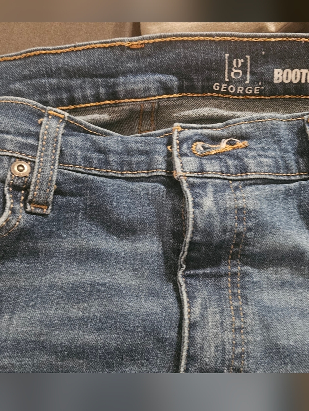 George Men's Bootcut Jeans in Dark Blue Denim 30x30